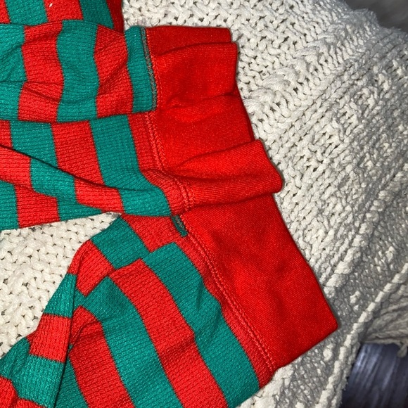 Target extra large onesie pajamas green & red striped snap button - Picture 8 of 8